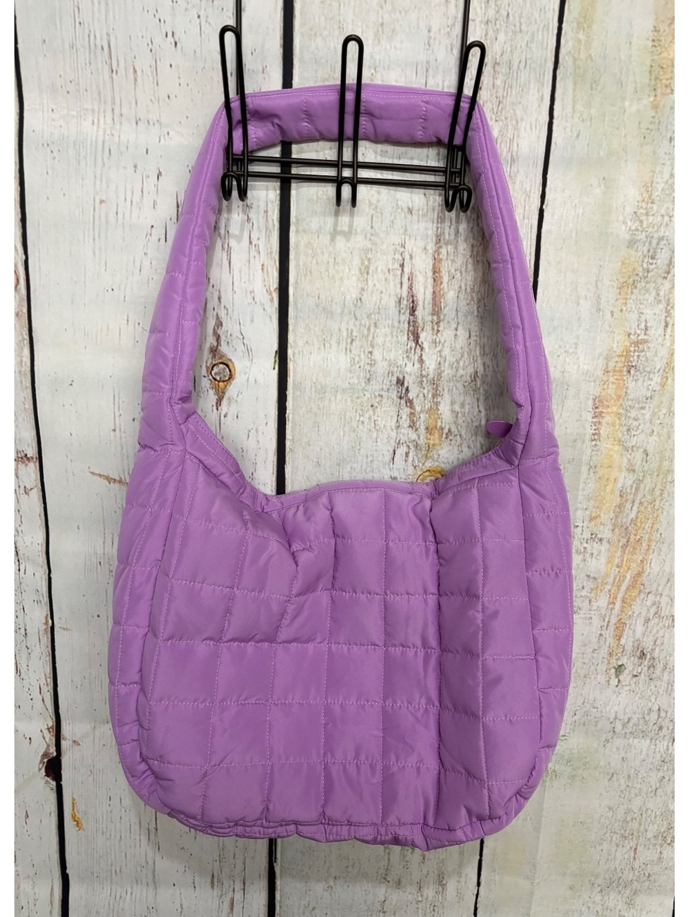 Ulta Beauty Collection Quilted Carryall Tote Bag in Lavender Purple - Picture 4 of 6